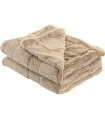 Plaid doux polaire beige 130x170cm