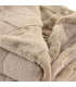 Ultra-soft beige fleece blanket for cozy moments