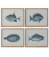 Set of 4 decorative fish frames 50×3×40 cm for marine wall décor