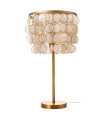Lampe à poser en Métal Doré et nacre 30x30x56cm
