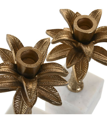 palm motif candlesticks