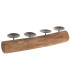 Teak Chandelier and black metal 44.5x8x9cm