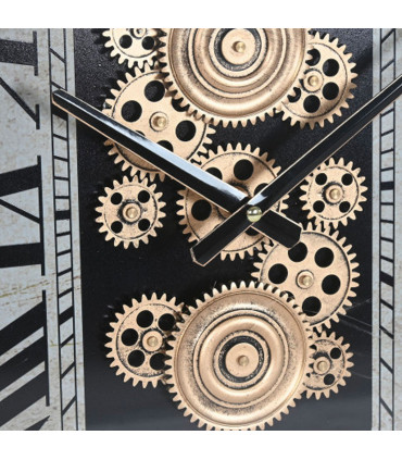 Wall clock gold metal 43x8.5x63cm