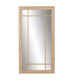 Grand miroir classique bois de paulownia et blanc cérusé 68x4x128cm
