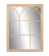 Grand miroir classique bois de paulownia et blanc cérusé 97x4x127cm