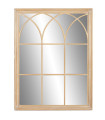 Grand miroir classique bois de paulownia et blanc cérusé 97x4x127cm