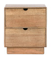 Bedside Table 2 Drawers mangowood 40x32x46.5cm