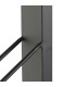 Wall Bottle Holder Black Metal 36x6x160cm