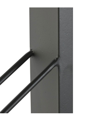 Wall Bottle Holder Black Metal 36x6x160cm