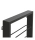 Porte bouteilles mural en métal noir 8 bouteilles 42x6x120cm