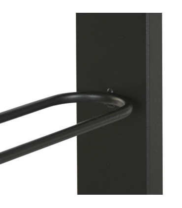 Porte bouteilles mural en métal noir 8 bouteilles 42x6x120cm