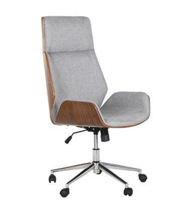 Wallnut and grey tissue Chair Vintage 60x65.5x118cm