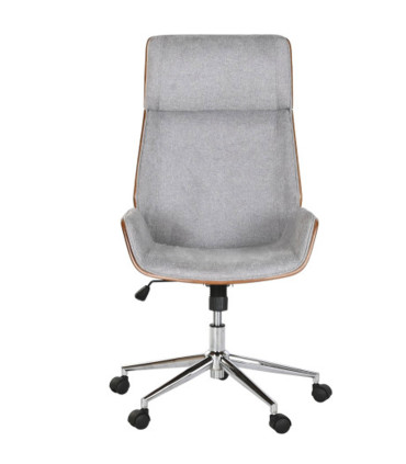 Wallnut and grey tissue Chair Vintage 60x65.5x118cm