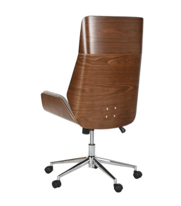 Wallnut and grey tissue Chair Vintage 60x65.5x118cm