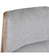 Wallnut and grey tissue Chair Vintage 60x65.5x118cm