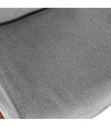 Wallnut and grey tissue Chair Vintage 60x65.5x118cm
