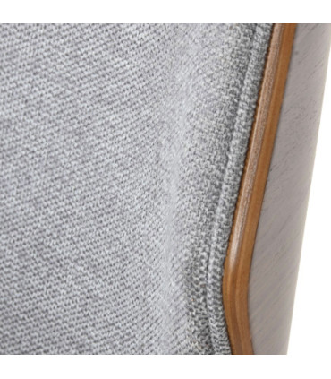 Wallnut and grey tissue Chair Vintage 60x65.5x118cm