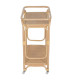 Desserte de cuisine sur roulettes en rotin 76x43x85.5cm