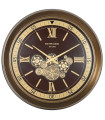 Wall clock gold metal 100x14x100cm