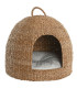 Panier niche pour petit chien ou chat en seagrass tressé 49x49x47cm