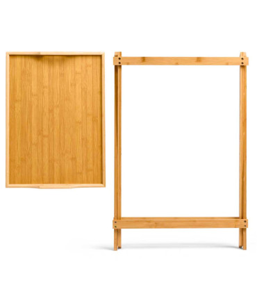 Table pliante en bambou plateau amovible 50x36x64.5cm
