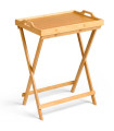 Side table bamboo withe removable tray 50x36x64.5cm