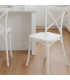 Chaise en plastique blanc bistrot empilable 46x44x82.5cm