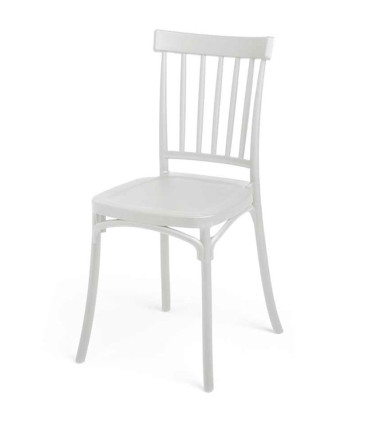 Chair white plastic 45x42x81.5cm