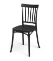 Chair black plastic 45x42x81.5cm