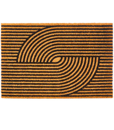 Paillasson coco marron et noir 60x40x1cm