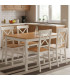 Dining Table Wood + 4 Chairs 118x74x73cm