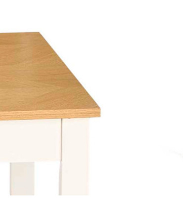 Dining Table Wood + 4 Chairs 118x74x73cm