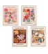 Set of 4 Boards flower market 30x40cm
