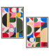 Set of 2 wall frames abstract 50x70cm