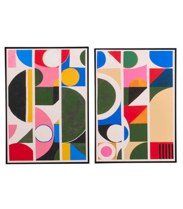 Set of 2 wall frames abstract 50x70cm