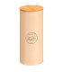 Bocal rond en métal beige avec bouchon bambou spaghetti 12x12x30cm