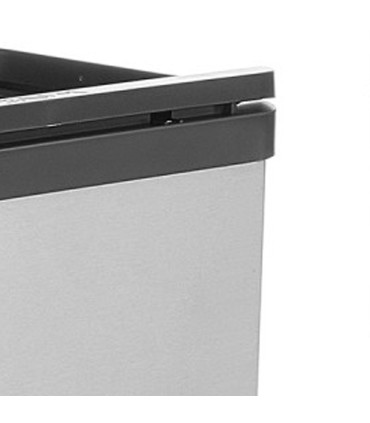 Poubelle de tri double compartiment Inox 25x35x75cm
