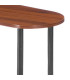 Table d'appoint design noir et bois 2 niveaux 57x37x41cm
