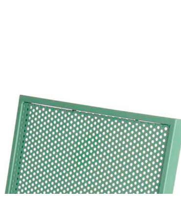 Set table + 2 chaises de jardin pliable en métal vert 60x60x70.5cm