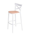 Bar Stool white polypropylene 47x51x103cm