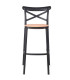 Bar Stool black polypropylene 47x51x103cm