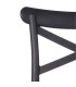 Bar Stool black polypropylene 47x51x103cm