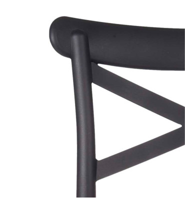 Bar Stool black polypropylene 47x51x103cm