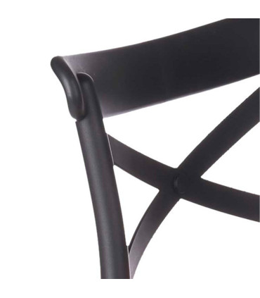 Bar Stool black polypropylene 47x51x103cm