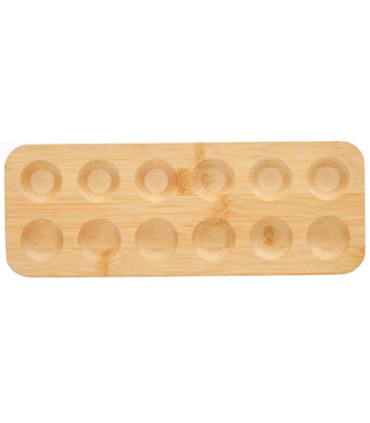 Organiseur pour 12 oeufs en bambou 30x11x1.5cm