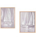 Set of 2 wall frames sailing boats 50x70cm