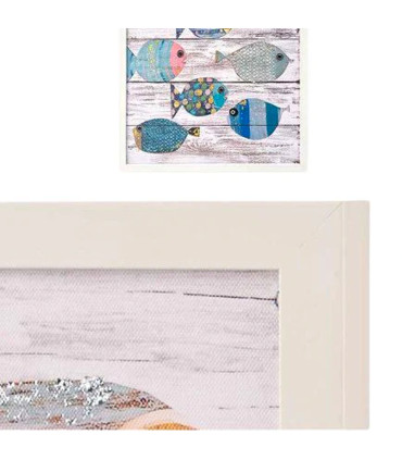 Set of 2 wall frames fishes 50x70cm