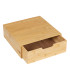 Porte-capsules avec support cafetière en bambou 30x30x10cm