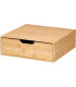 Porte-capsules avec support cafetière en bambou 30x30x10cm