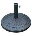 Pied de parasol résine noir 14kg 50x50x34cm